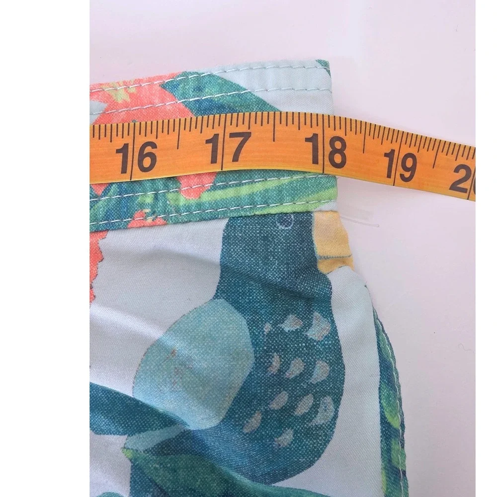 Tommy‎ Bahama Baja Soaring Fronds Boardshorts Toucan Tropical Green Blue SZ L 9